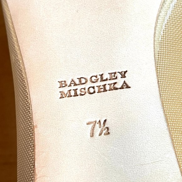 Badgley Mischka BHLDN Size 7.5 Gigi Pointed Toe Jeweled Ivory Ballet Flats Shoes - Picture 15 of 15